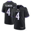 Baltimore Ravens Zay Flowers Nike Alternate Game Jersey - Black