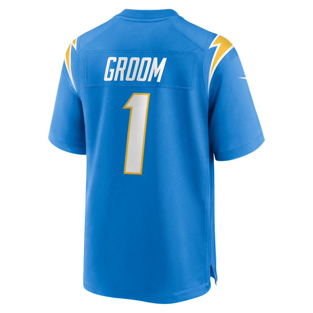 Los Angeles Chargers Number 1 Groom Nike Game Jersey - Powder Blue