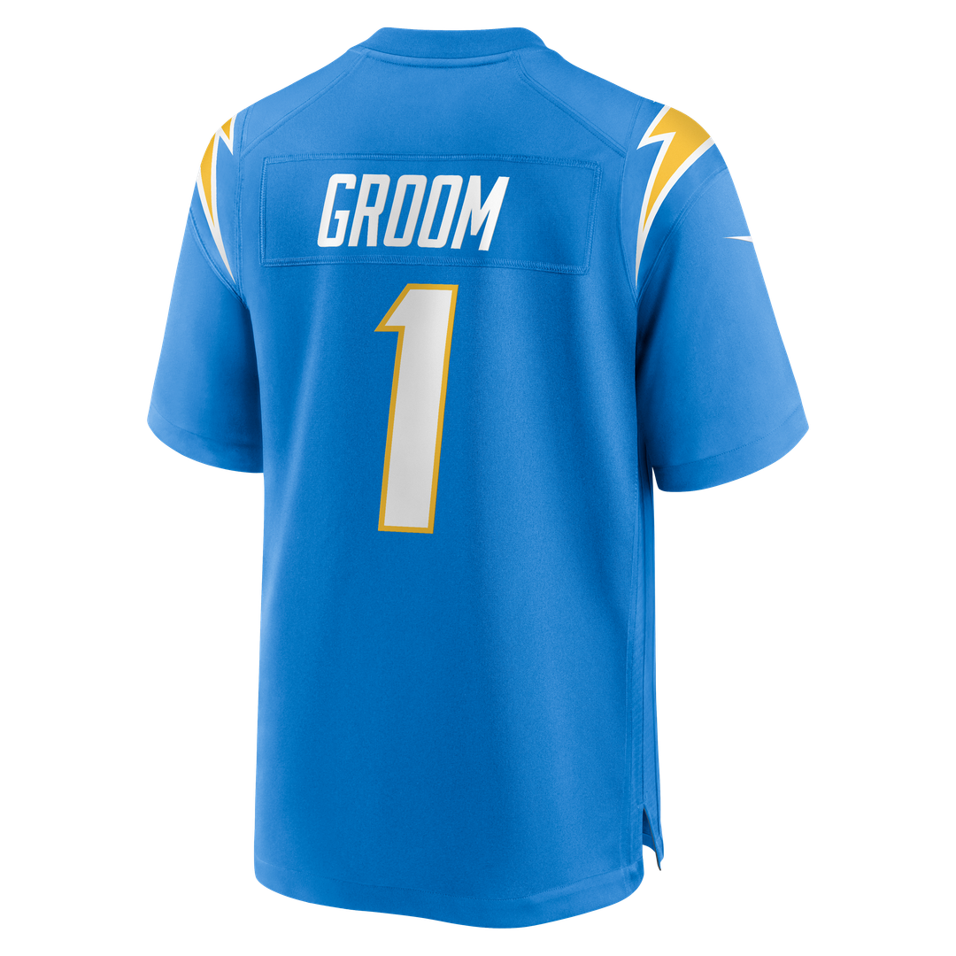 Los Angeles Chargers Number 1 Groom Nike Game Jersey - Powder Blue