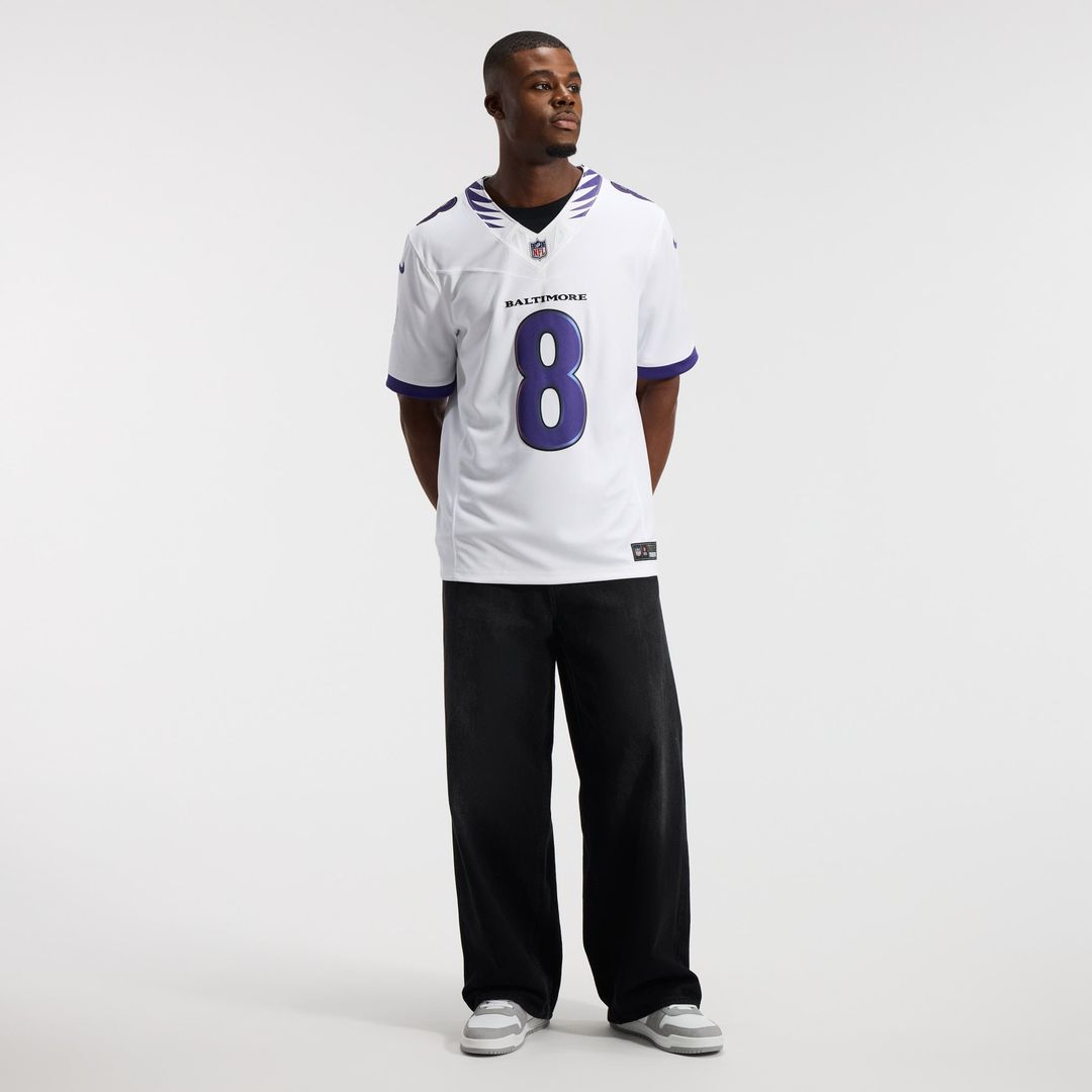 Baltimore Ravens Lamar Jackson Nike Vapor F.U.S.E. Stitched Limited Jersey - White