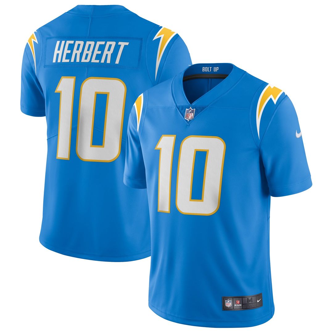 Los Angeles Chargers Justin Herbert Nike Vapor Limited Jersey - Powder Blue