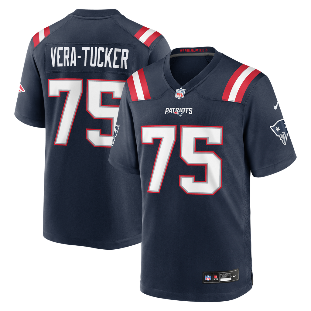 New England Patriots Alijah Vera-Tucker Nike Team Game Jersey - Navy