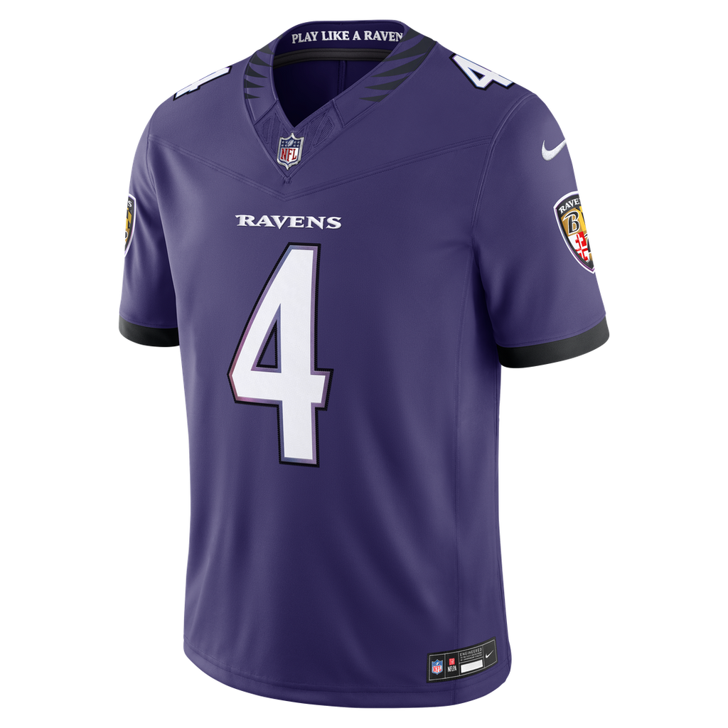 Baltimore Ravens Zay Flowers Nike Team Vapor F.U.S.E. Stitched Limited Jersey - Purple