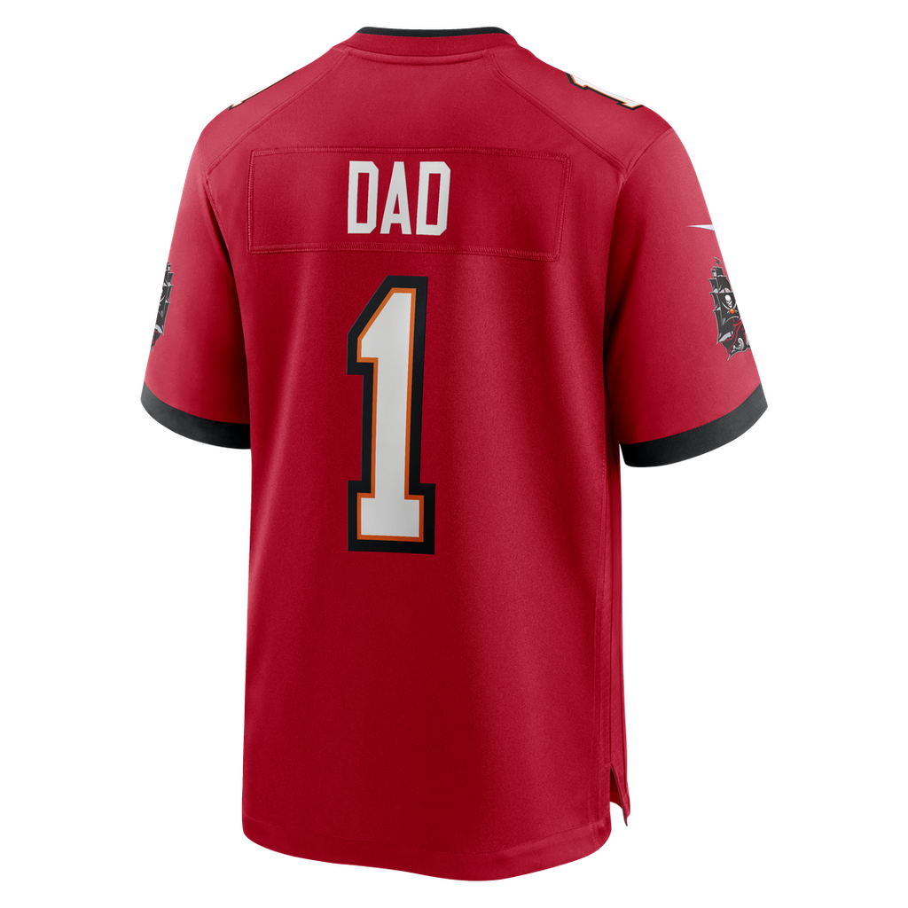 Tampa Bay Buccaneers Number 1 Dad Nike Game Jersey - Red