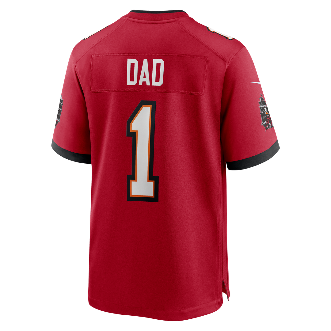 Tampa Bay Buccaneers Number 1 Dad Nike Game Jersey - Red
