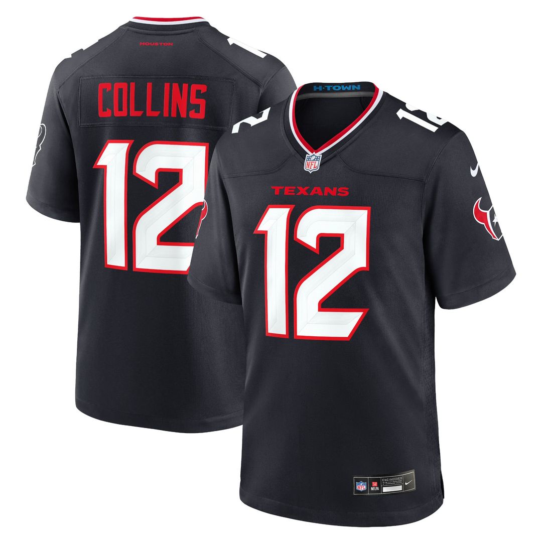 Houston Texans Nico Collins Nike Game Jersey - Navy
