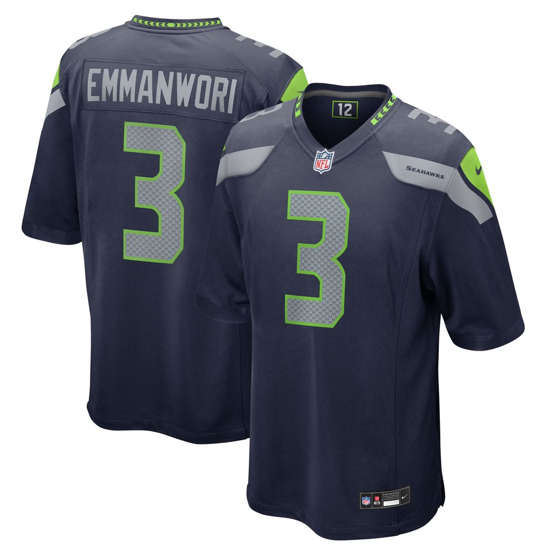Seattle Seahawks Nick Emmanwori Nike Team Game Jersey - College Navy