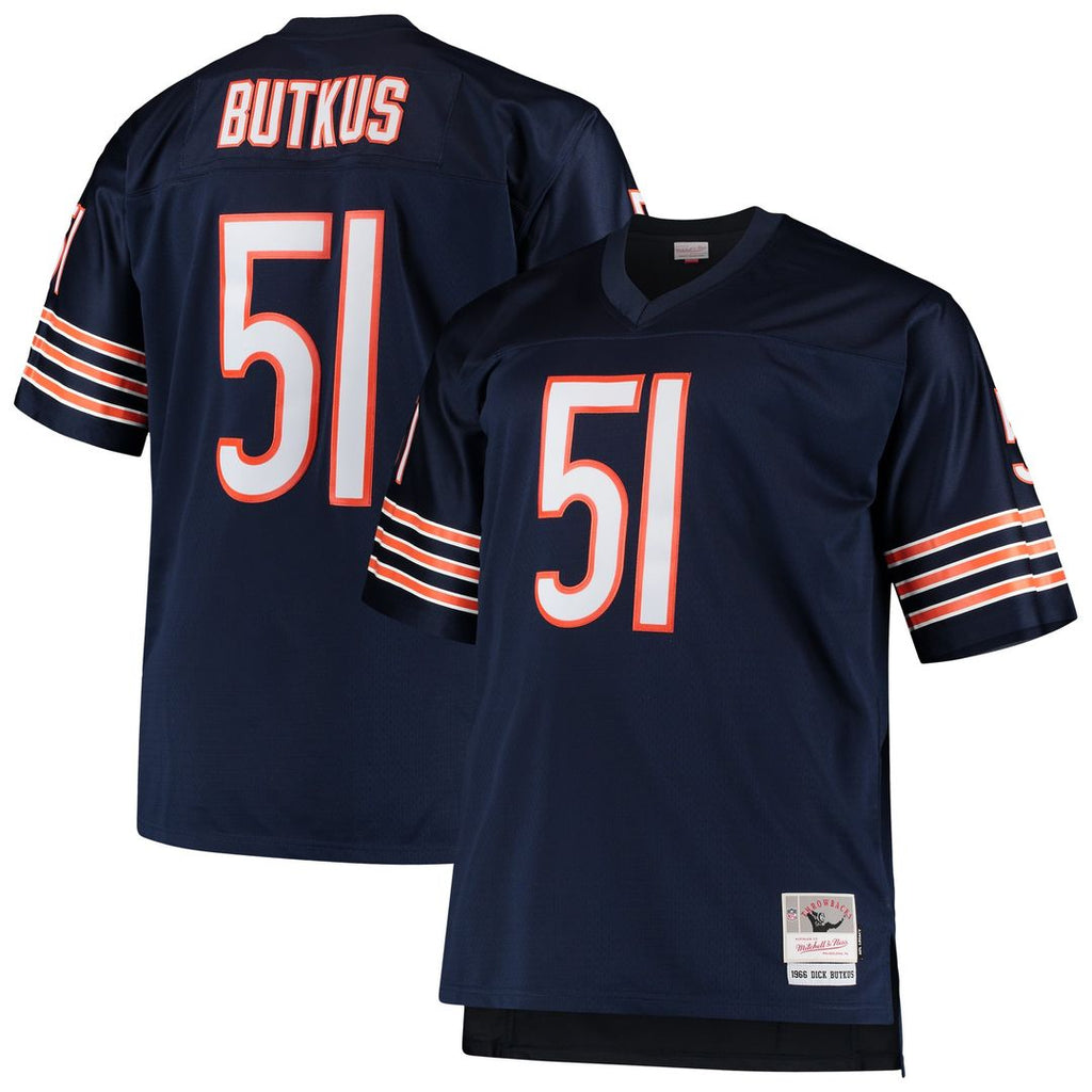Chicago Bears Dick Butkus Mitchell & Ness Big & Tall 1966 Retired Player Replica Jersey - Navy