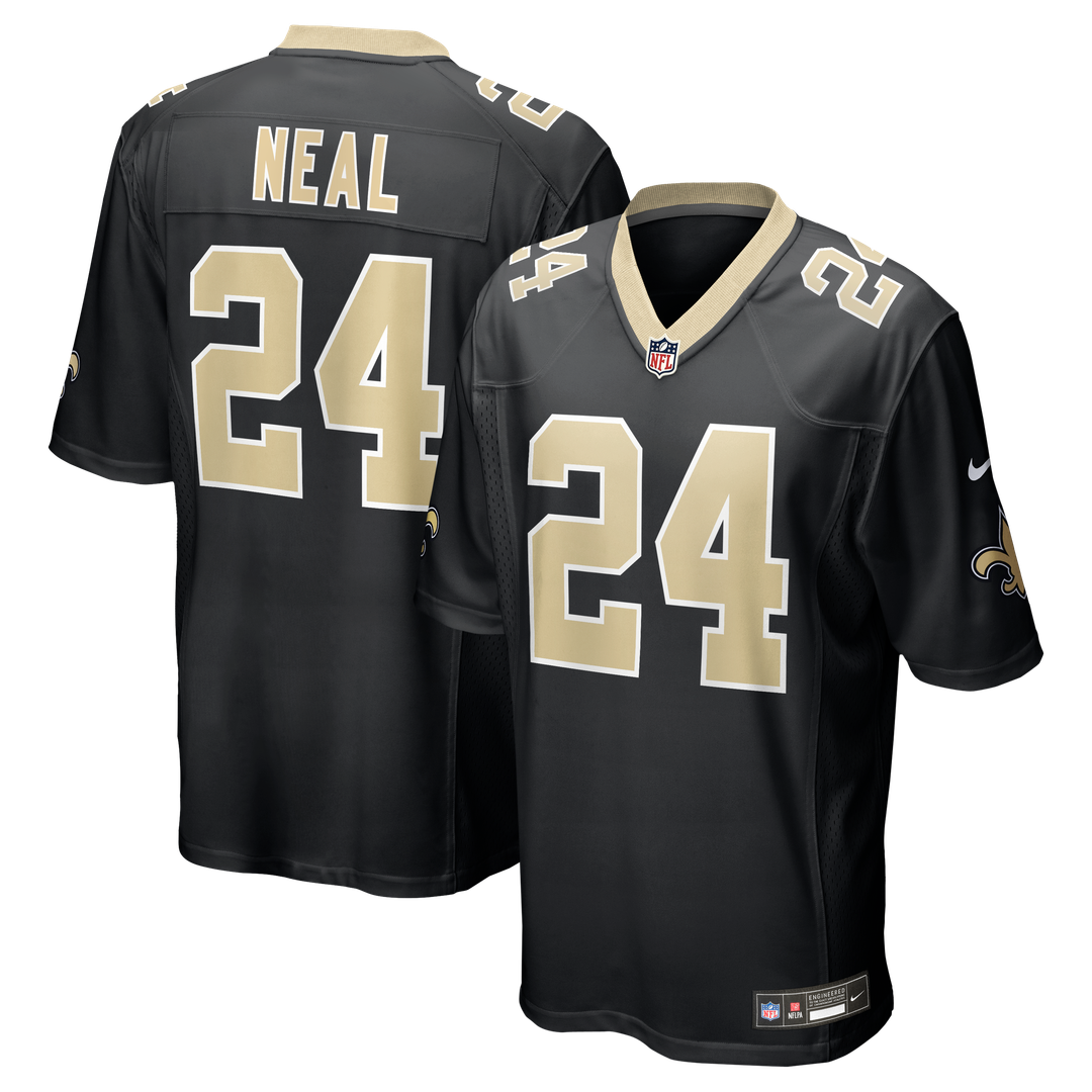 New Orleans Saints Devin Neal Nike Team Game Jersey - Black