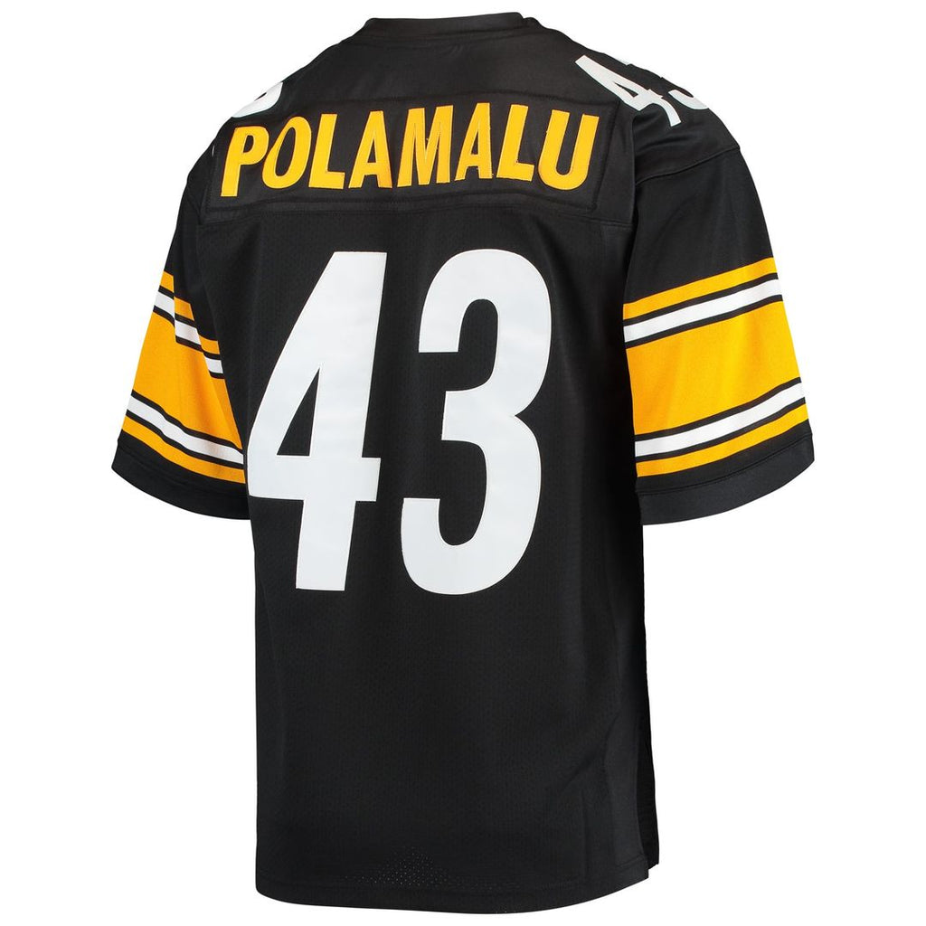 Pittsburgh Steelers 2007 Troy Polamalu Mitchell & Ness Authentic Throwback Retired Player Jersey - Black