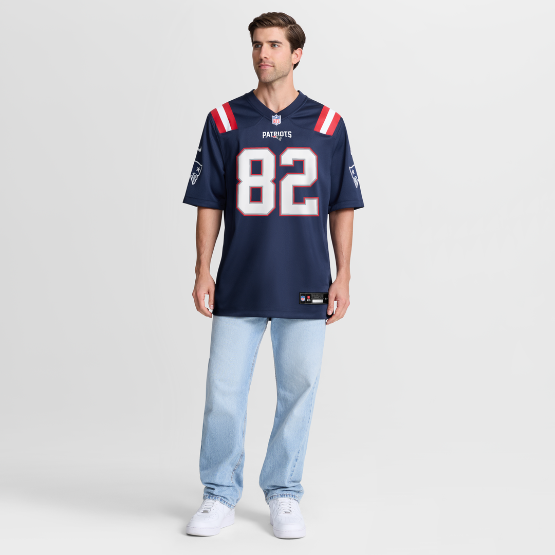 New England Patriots Eli Raridon Nike Team Game Jersey - Navy