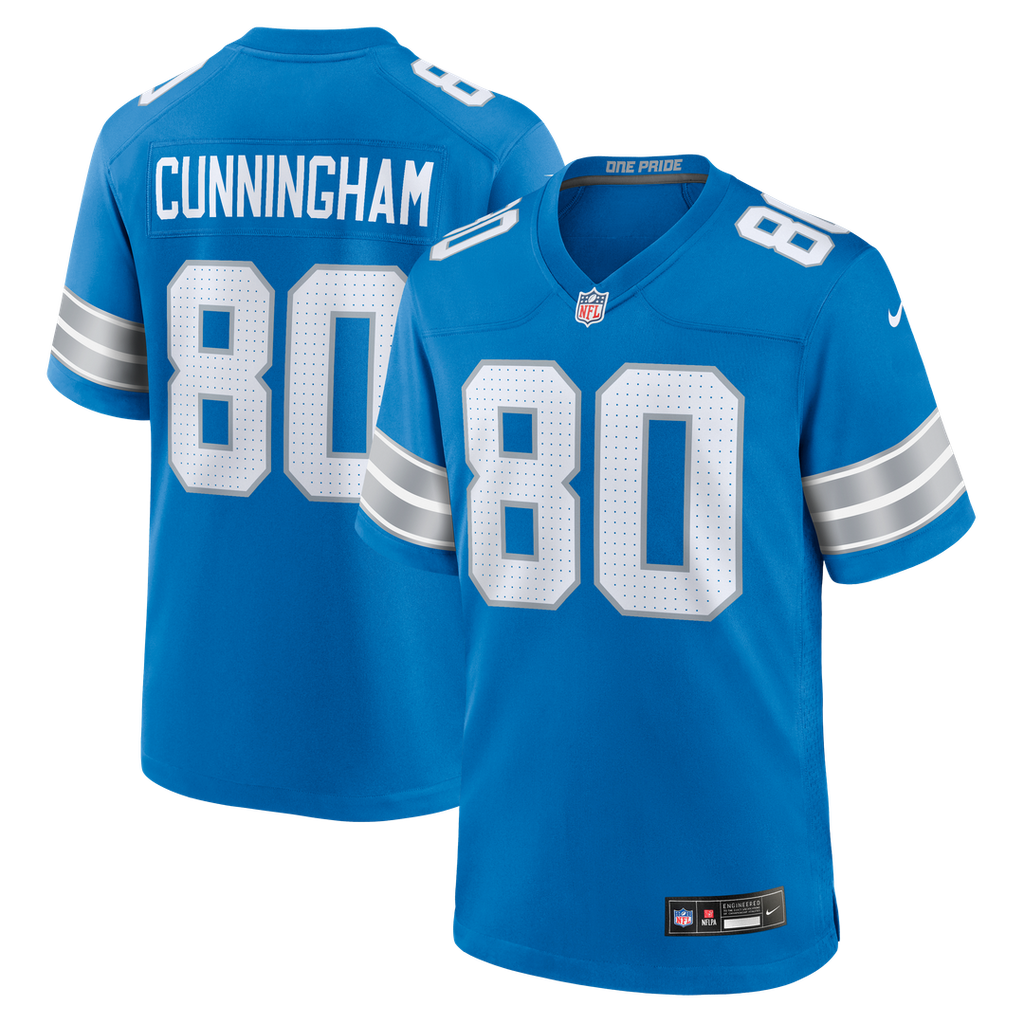 Detroit Lions Malik Cunningham Nike Team Game Jersey - Blue
