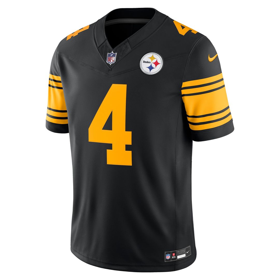 Pittsburgh Steelers DK Metcalf Nike Alternate Vapor F.U.S.E. Stitched Limited Jersey - Black