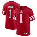 San Francisco 49ers Number 1 Dad Nike Game Jersey - Scarlet