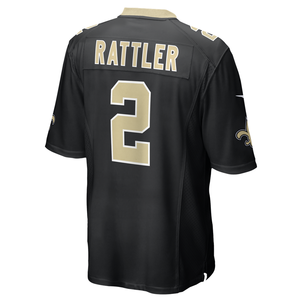 New Orleans Saints Spencer Rattler Nike Team Game Jersey - Black