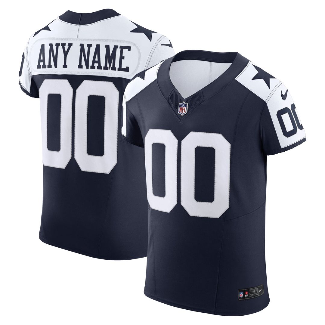 Dallas Cowboys Nike Vapor F.U.S.E. Elite Custom Jersey - Navy