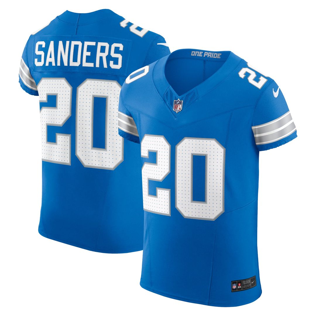 Detroit Lions Barry Sanders Nike Team Vapor F.U.S.E. Elite Jersey - Blue