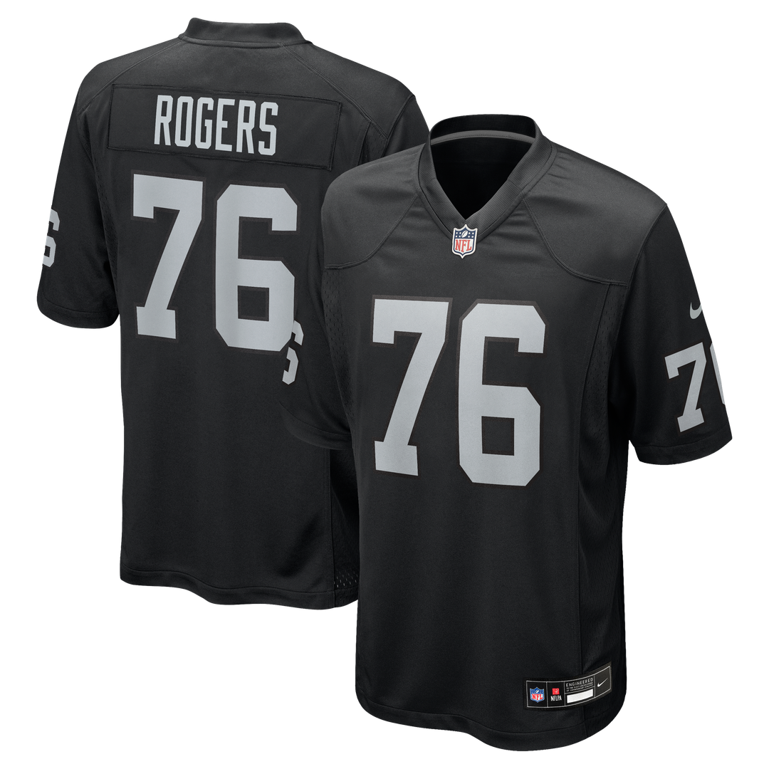 Las Vegas Raiders Caleb Rogers Nike Team Game Jersey - Black