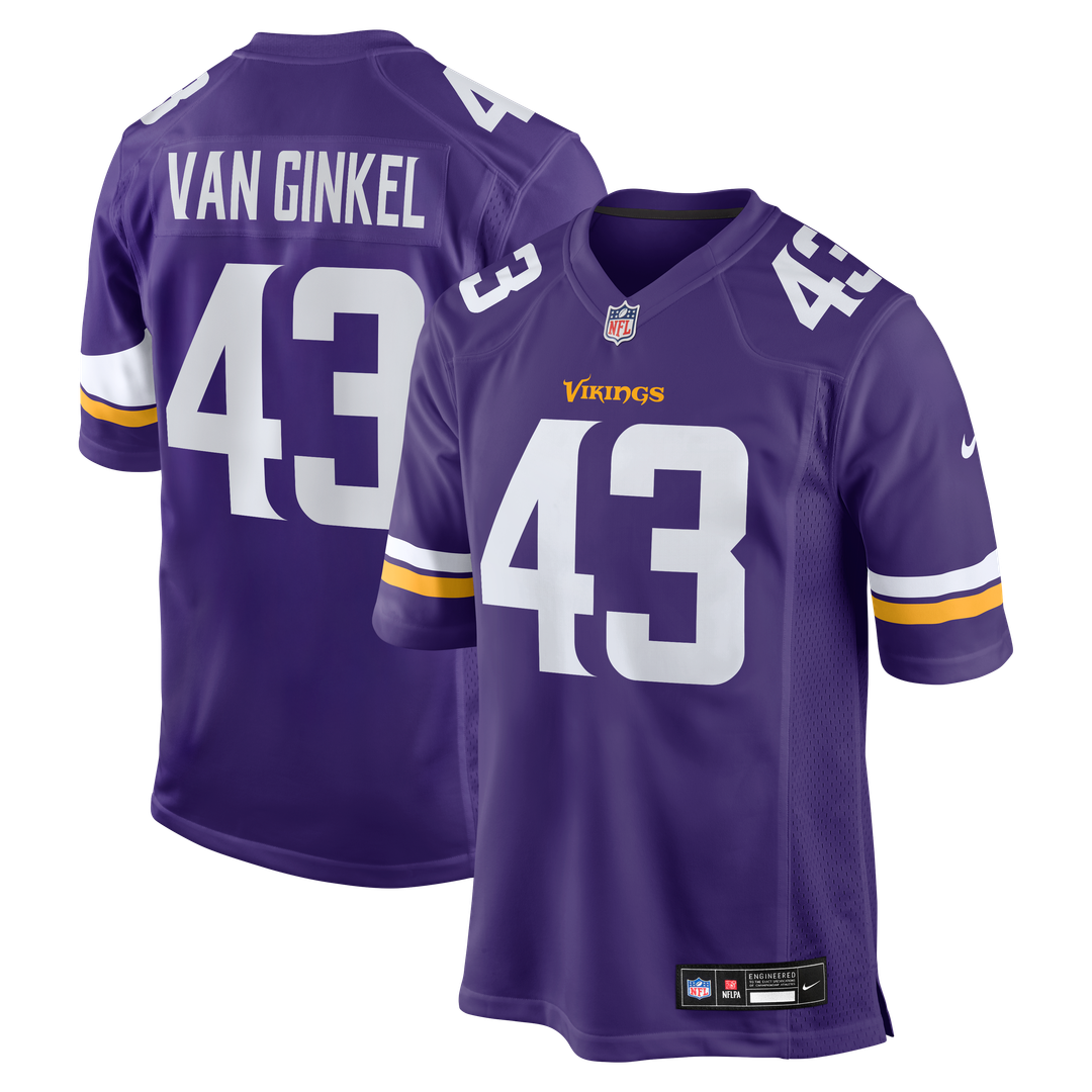 Minnesota Vikings Andrew Van Ginkel Nike Team Game Jersey - Purple