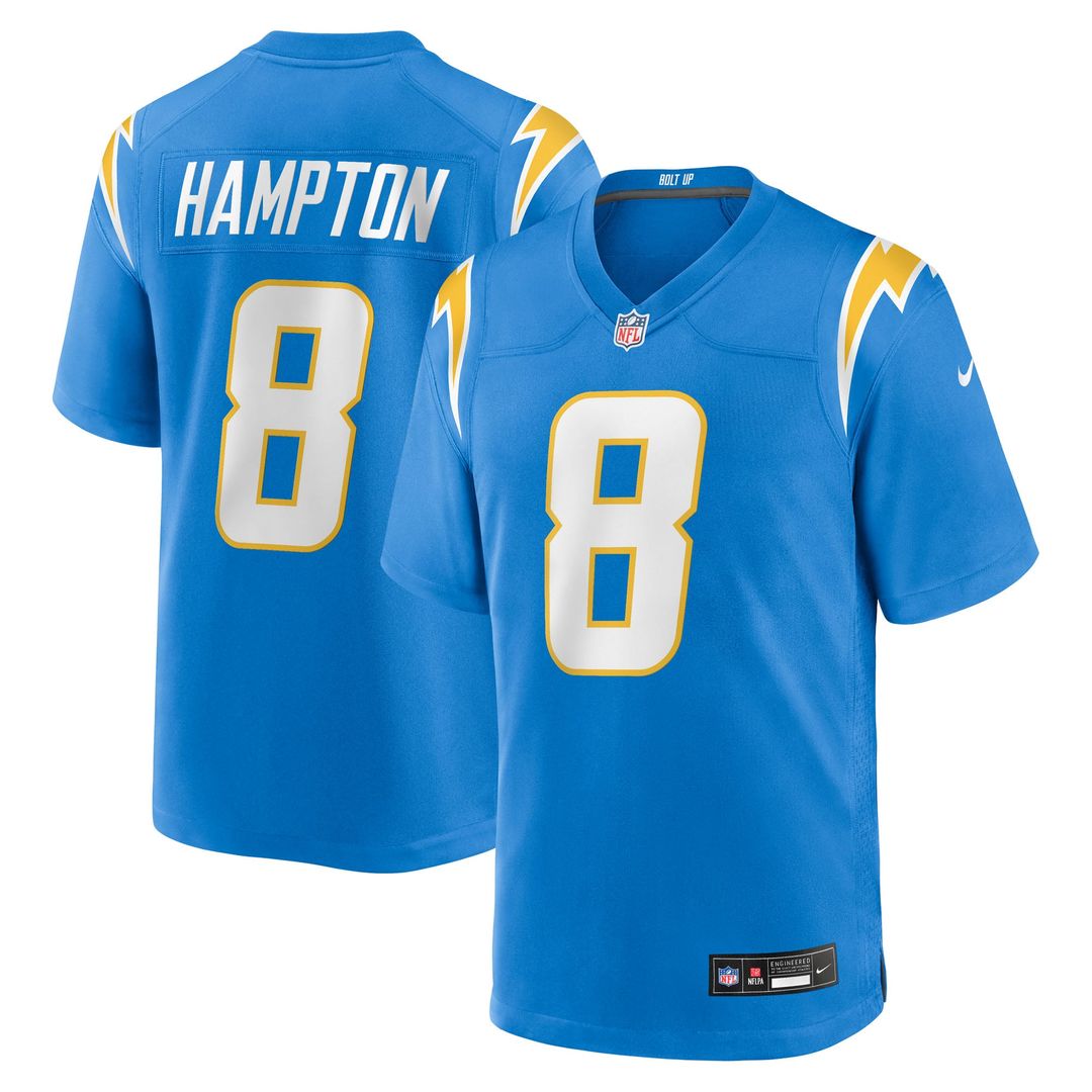 Los Angeles Chargers Omarion Hampton Nike Alternate Super Chargers Game Player Jersey - Navy