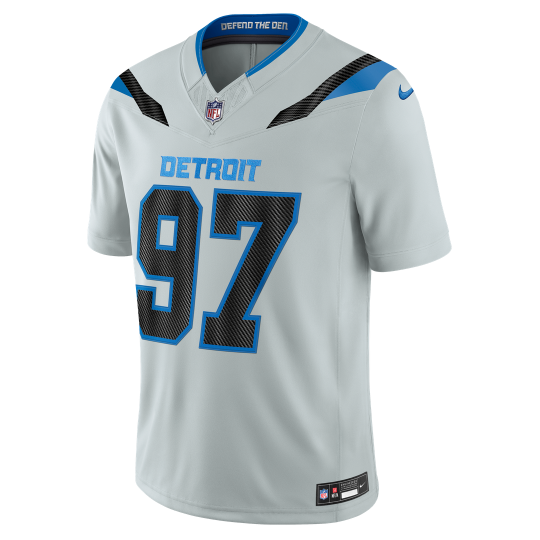Detroit Lions Aidan Hutchinson Nike 2026 Rivalries Collection Stitched Limited Jersey - Silver