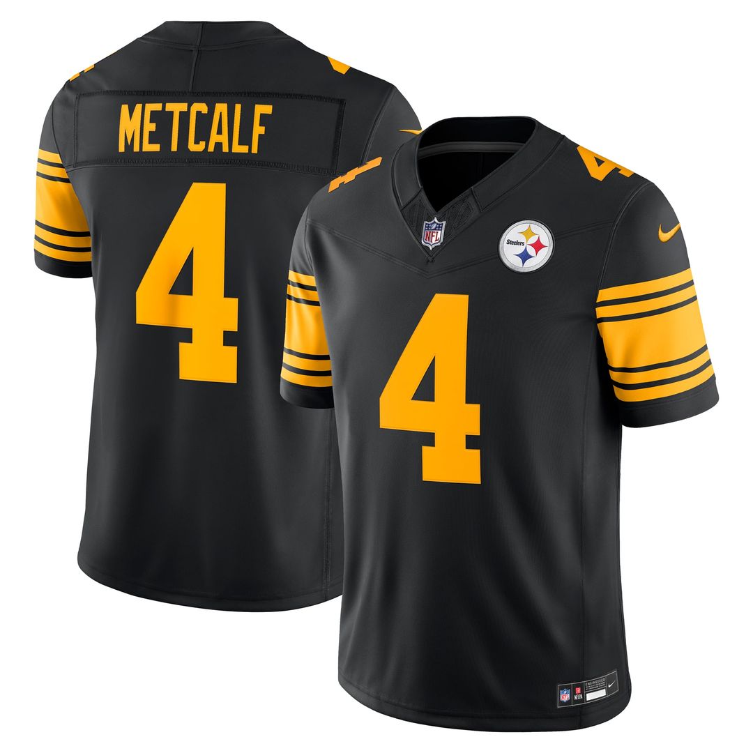 Pittsburgh Steelers DK Metcalf Nike Alternate Vapor F.U.S.E. Stitched Limited Jersey - Black