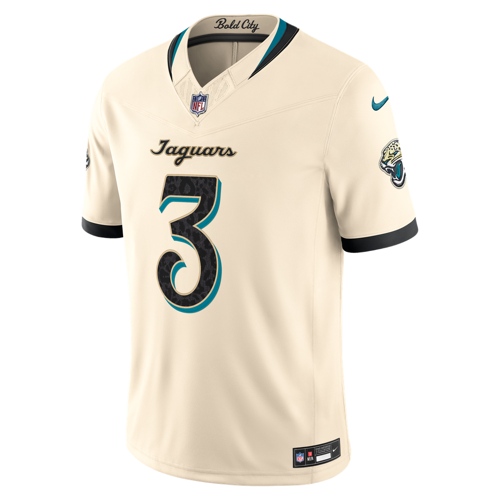 Jacksonville Jaguars Jakobi Meyers Nike 2026 Rivalries Collection Stitched Limited Jersey - Natural