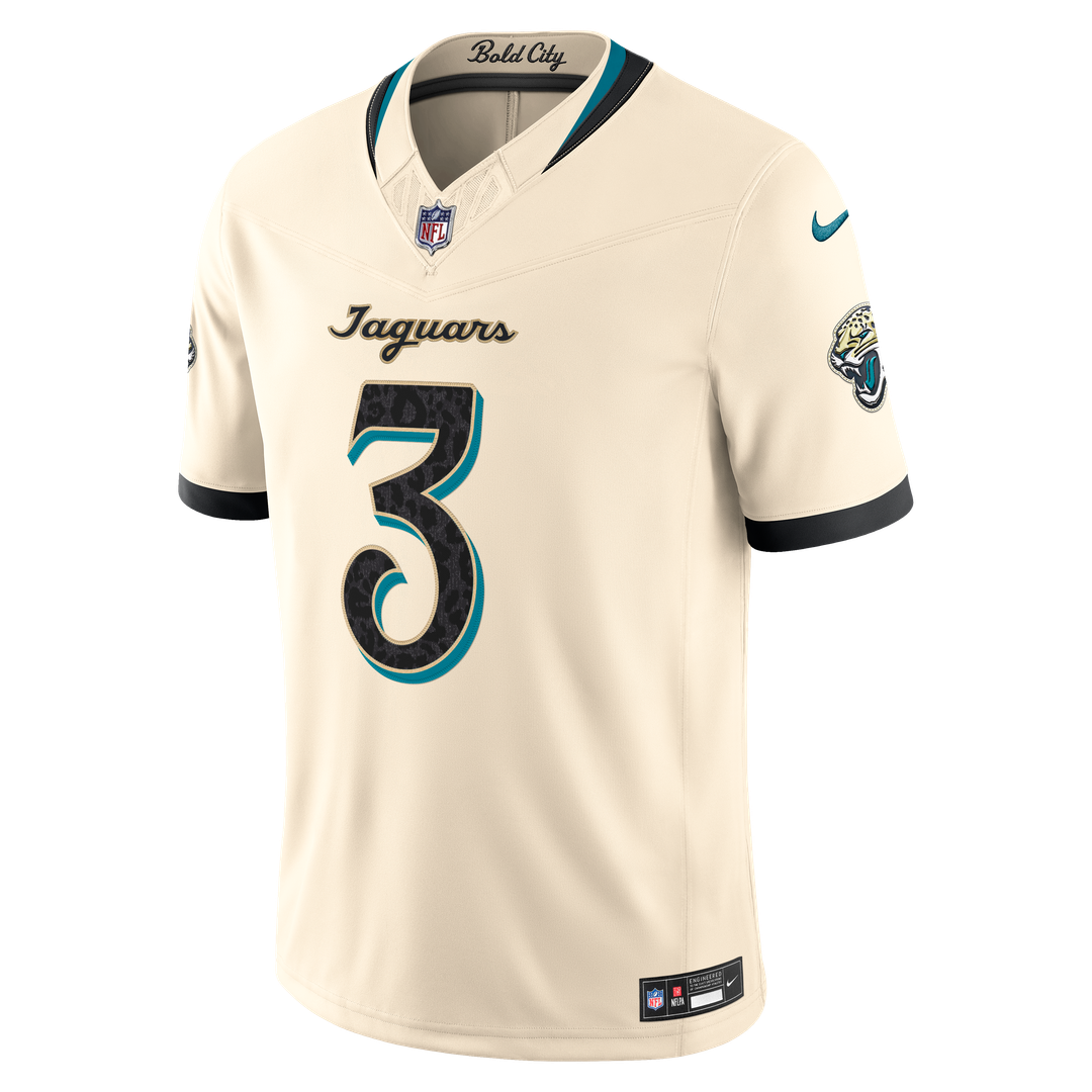 Jacksonville Jaguars Jakobi Meyers Nike 2026 Rivalries Collection Stitched Limited Jersey - Natural