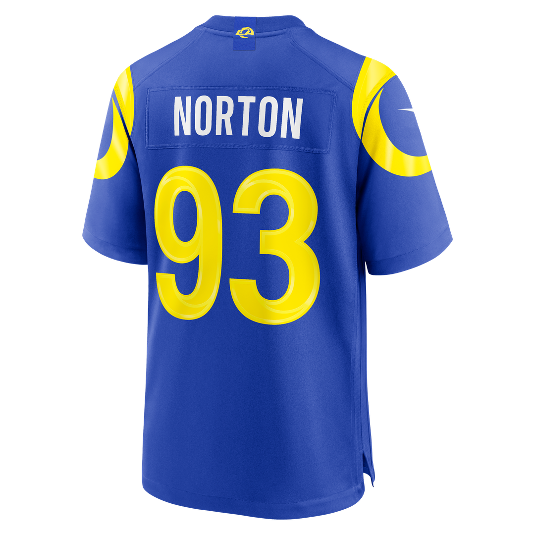 Los Angeles Rams Bill Norton Nike Team Game Jersey - Royal