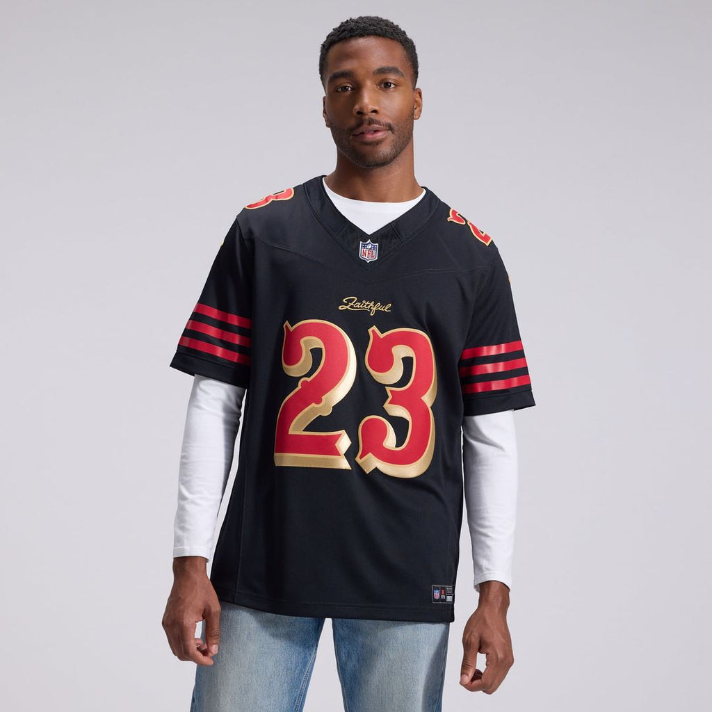 San Francisco 49ers Christian McCaffrey Nike Rivalries Collection Stitched Limited Jersey - Black