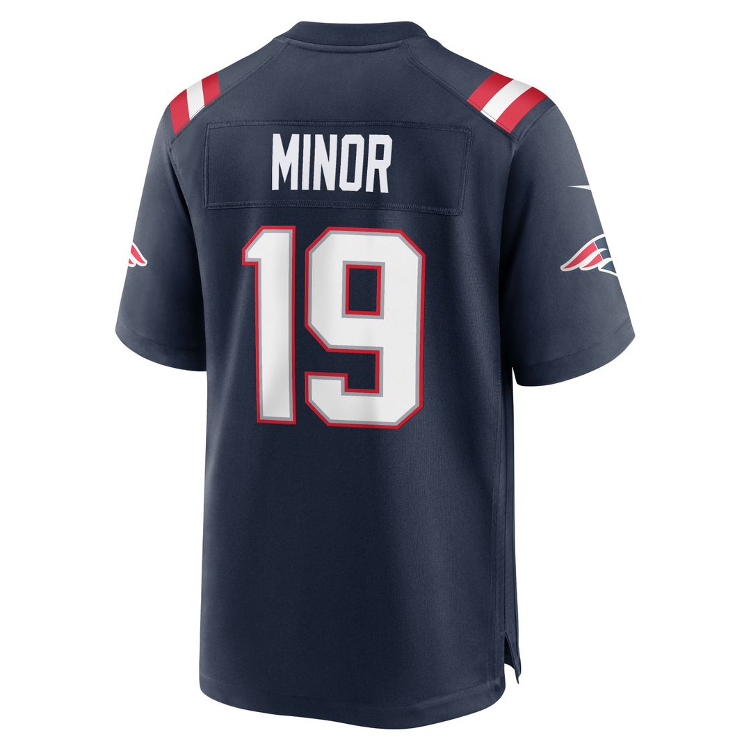 New England Patriots Kobee Minor Nike Team Game Jersey - Navy