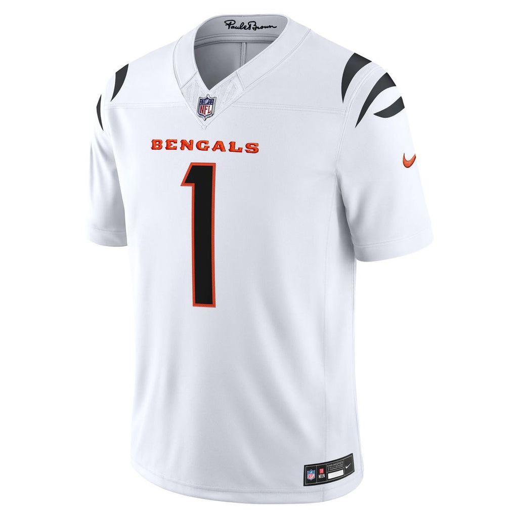 Cincinnati Bengals Ja'Marr Chase Nike Vapor F.U.S.E. Stitched Limited Jersey - White