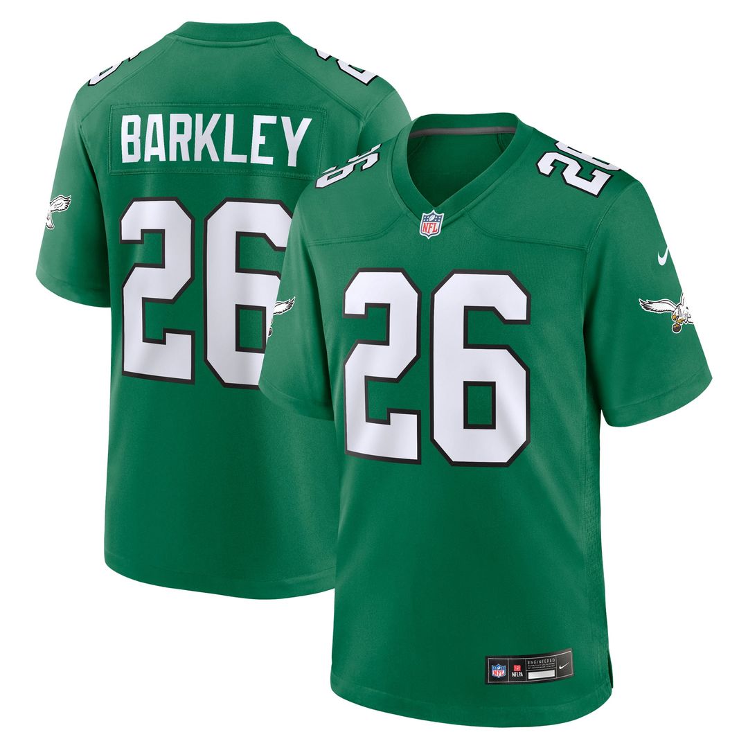 Philadelphia Eagles Saquon Barkley Nike Team Game Jersey - Midnight Green