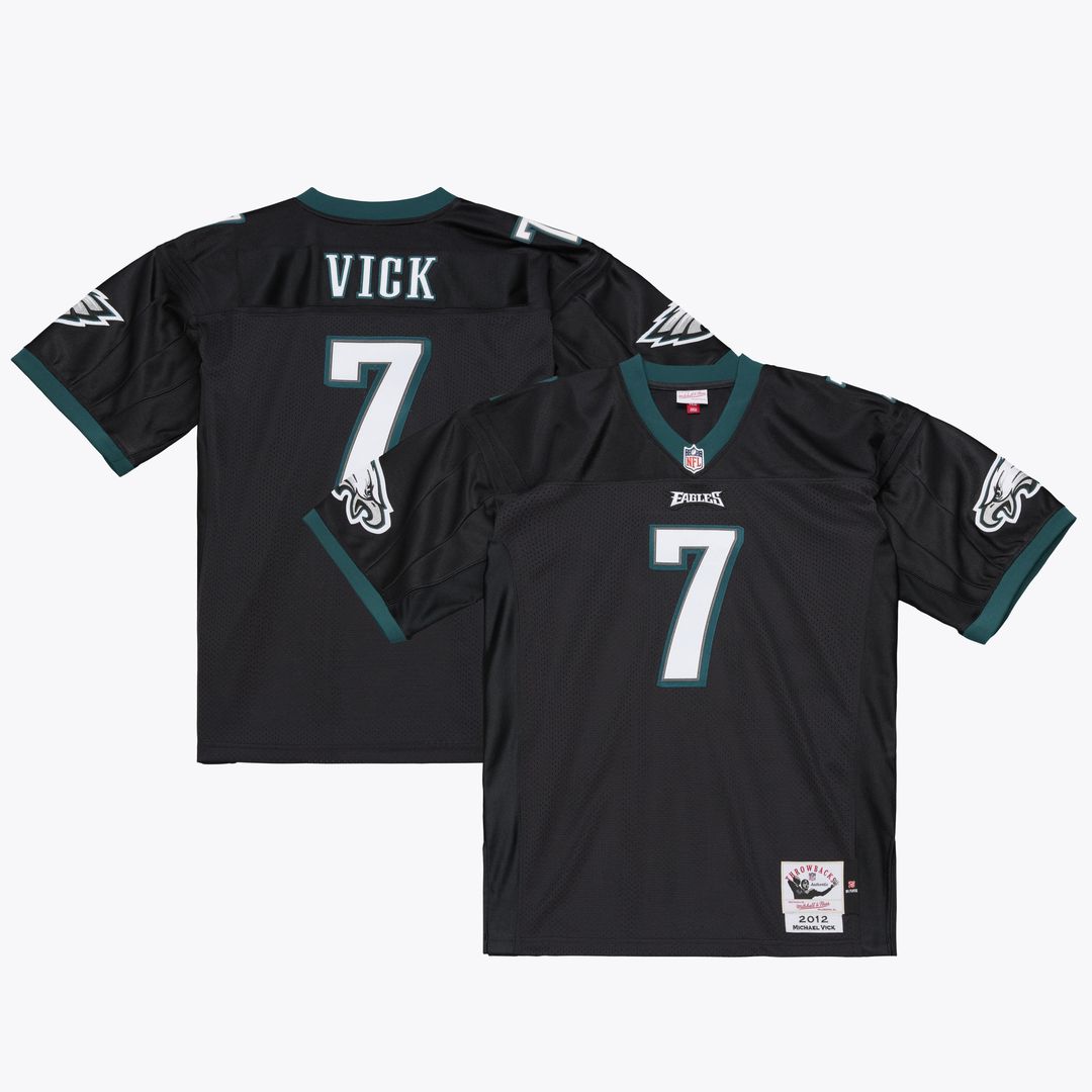 Philadelphia Eagles Michael Vick Mitchell & Ness 2012 Authentic Throwback Jersey - Black