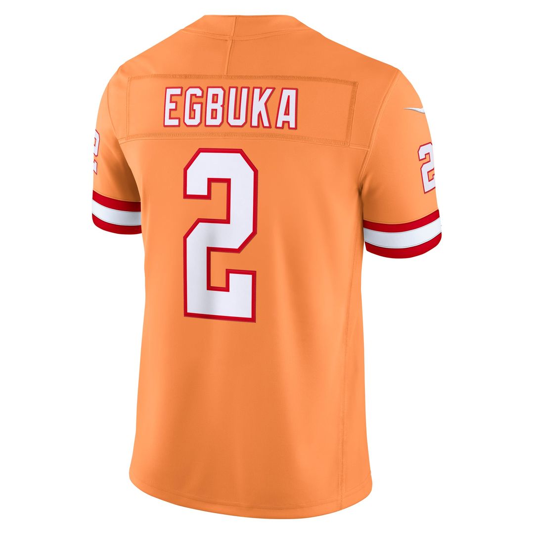Tampa Bay Buccaneers Emeka Egbuka Nike Alternate Vapor F.U.S.E. Stitched Limited Jersey - Creamsicle