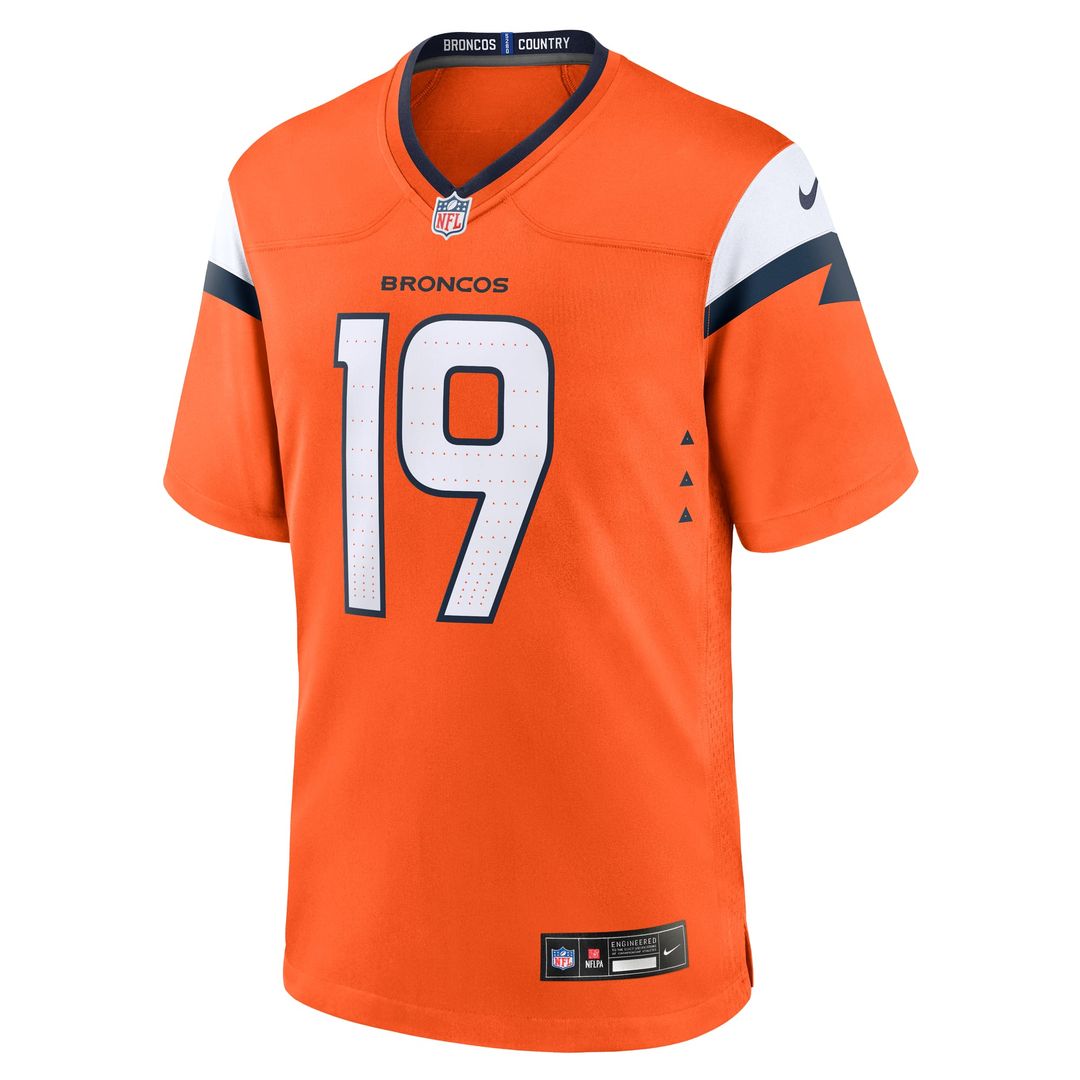 Denver Broncos Marvin Mims Jr Nike Team Game Jersey - Orange