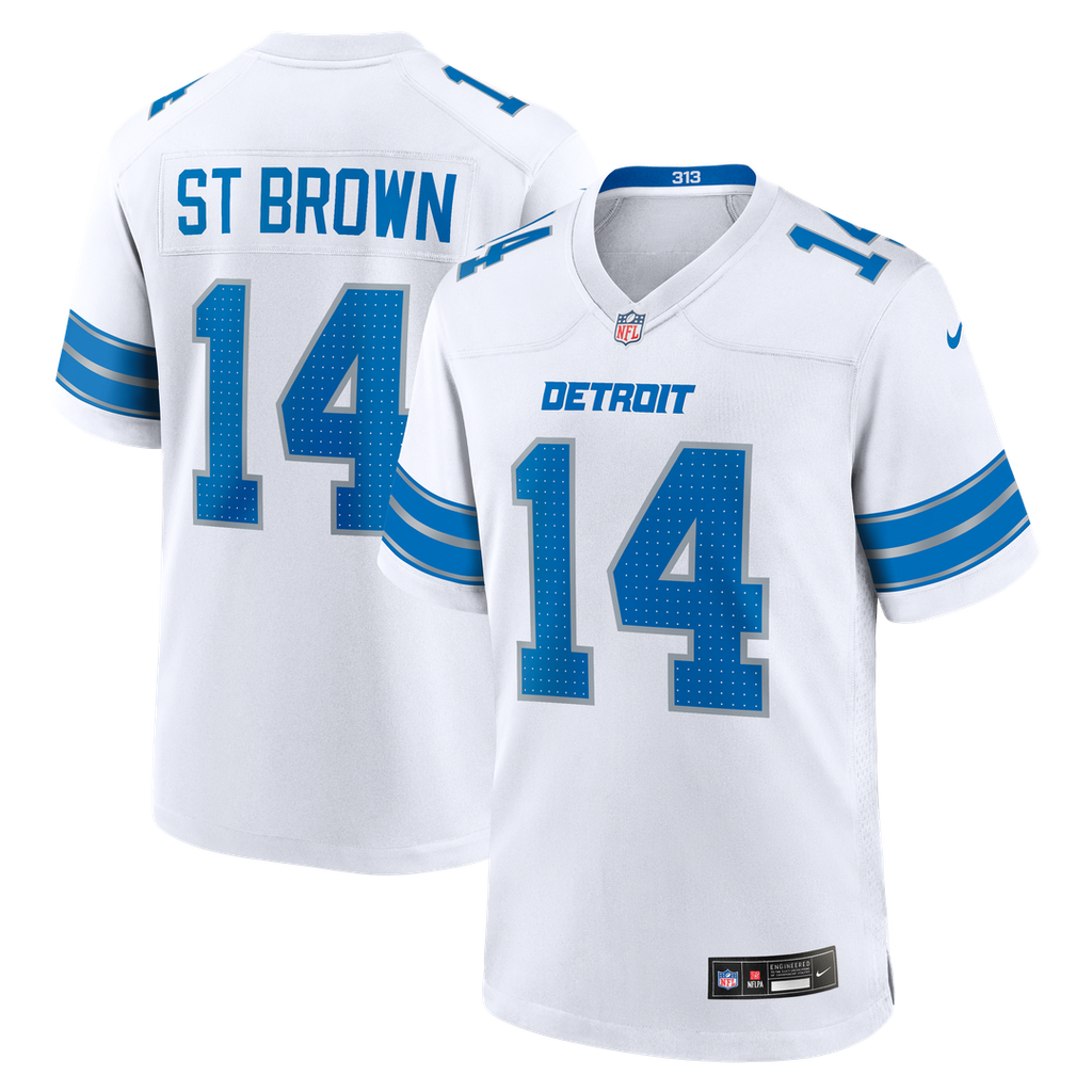 Detroit Lions Amon-Ra St. Brown Nike Game Jersey - Blue