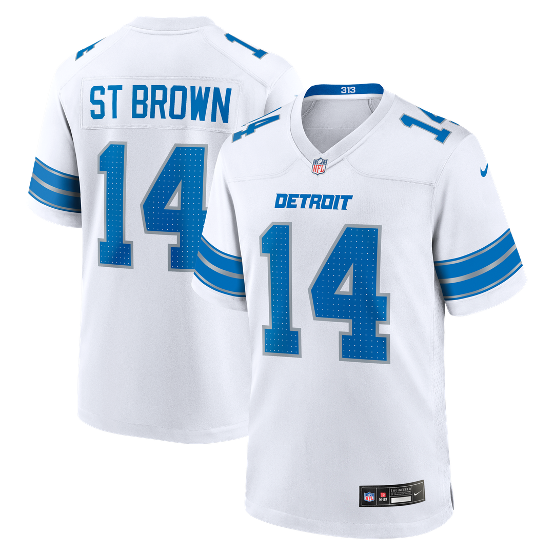 Detroit Lions Amon-Ra St. Brown Nike Game Jersey - Blue
