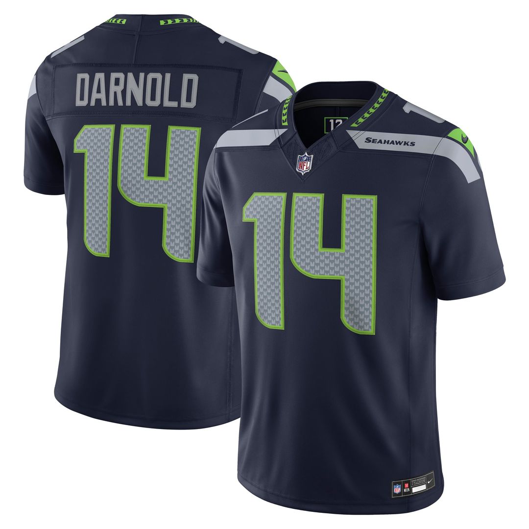 Seattle Seahawks Sam Darnold Nike Team Vapor F.U.S.E. Stitched Limited Jersey - College Navy