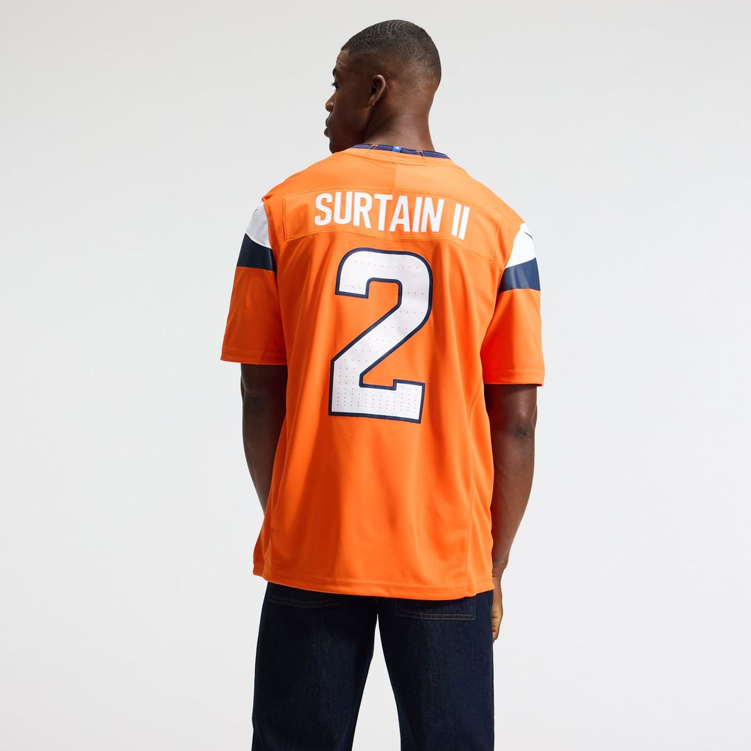 Denver Broncos Pat Surtain II Nike Alternate Vapor F.U.S.E. Stitched Limited Jersey - Navy