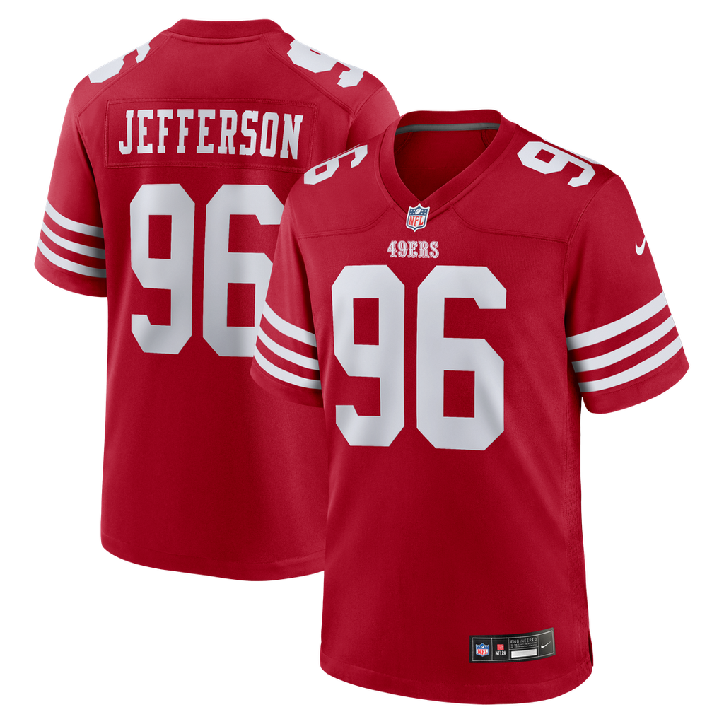 San Francisco 49ers Jordan Jefferson Nike Team Game Jersey - Scarlet