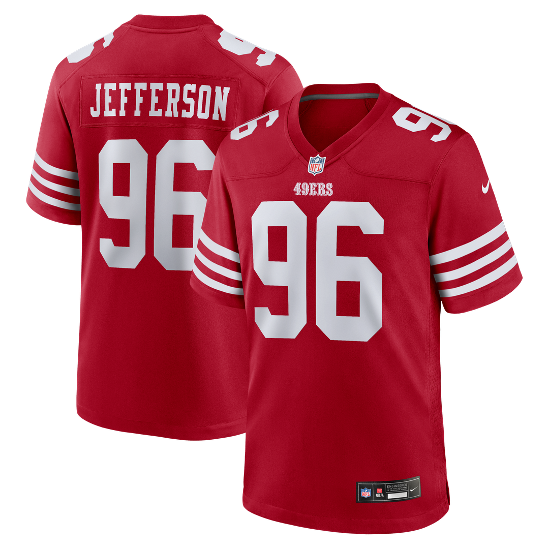 San Francisco 49ers Jordan Jefferson Nike Team Game Jersey - Scarlet