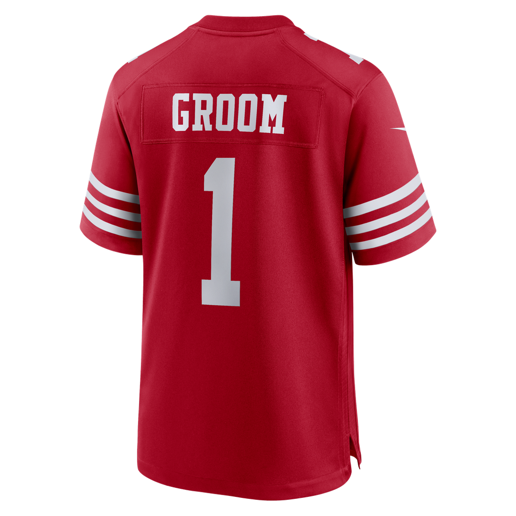 San Francisco 49ers Number 1 Groom Nike Game Jersey - Scarlet