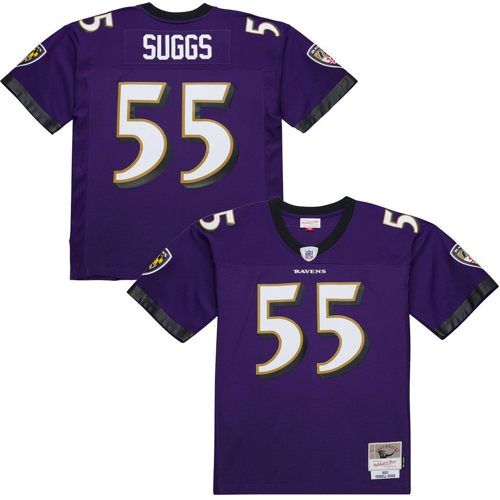 Baltimore Ravens Terrell Suggs Mitchell & Ness 2003 Legacy Replica Jersey - Purple