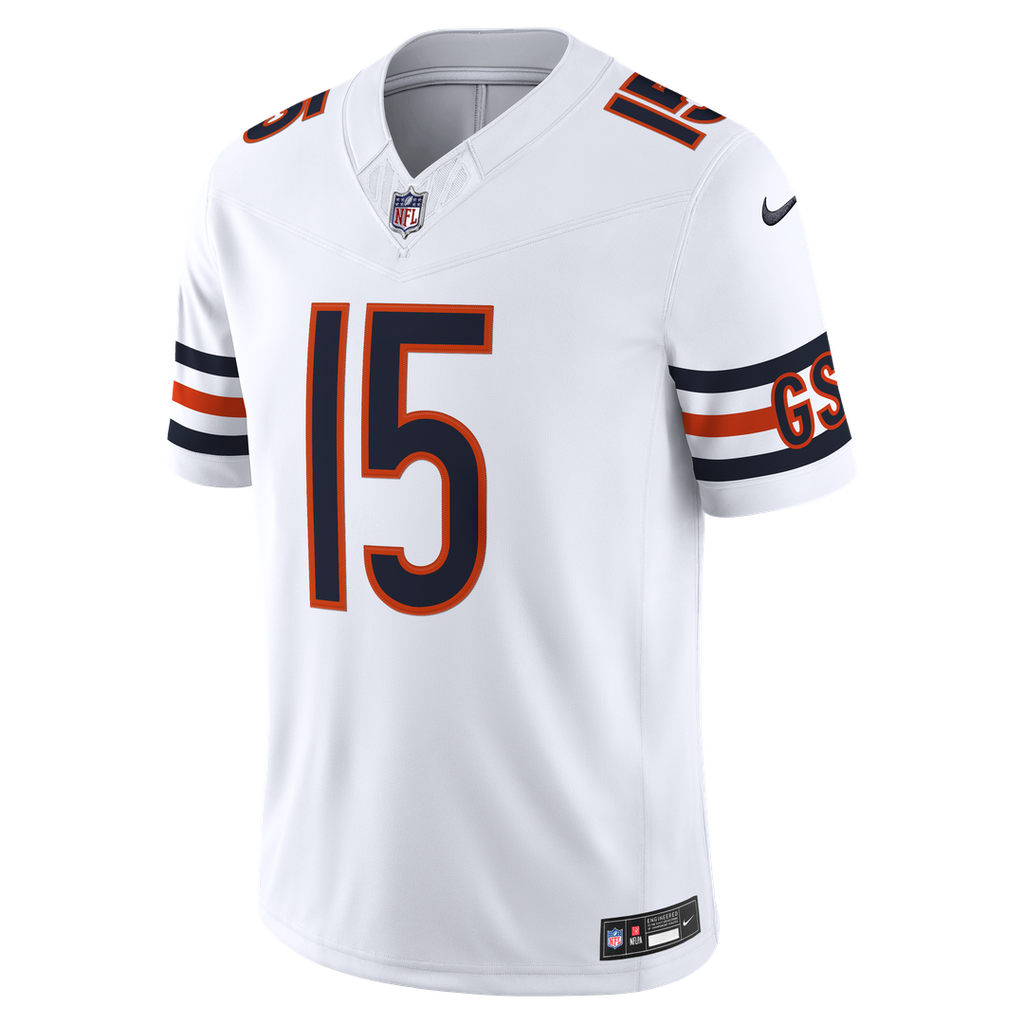 Chicago Bears Rome Odunze Nike Vapor F.U.S.E. Stitched Limited Jersey - White