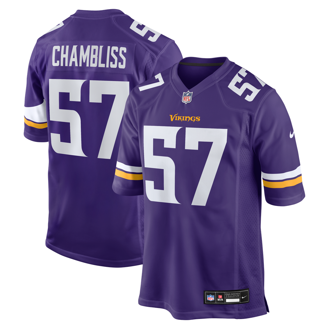 Minnesota Vikings Chaz Chambliss Nike Team Game Jersey - Purple