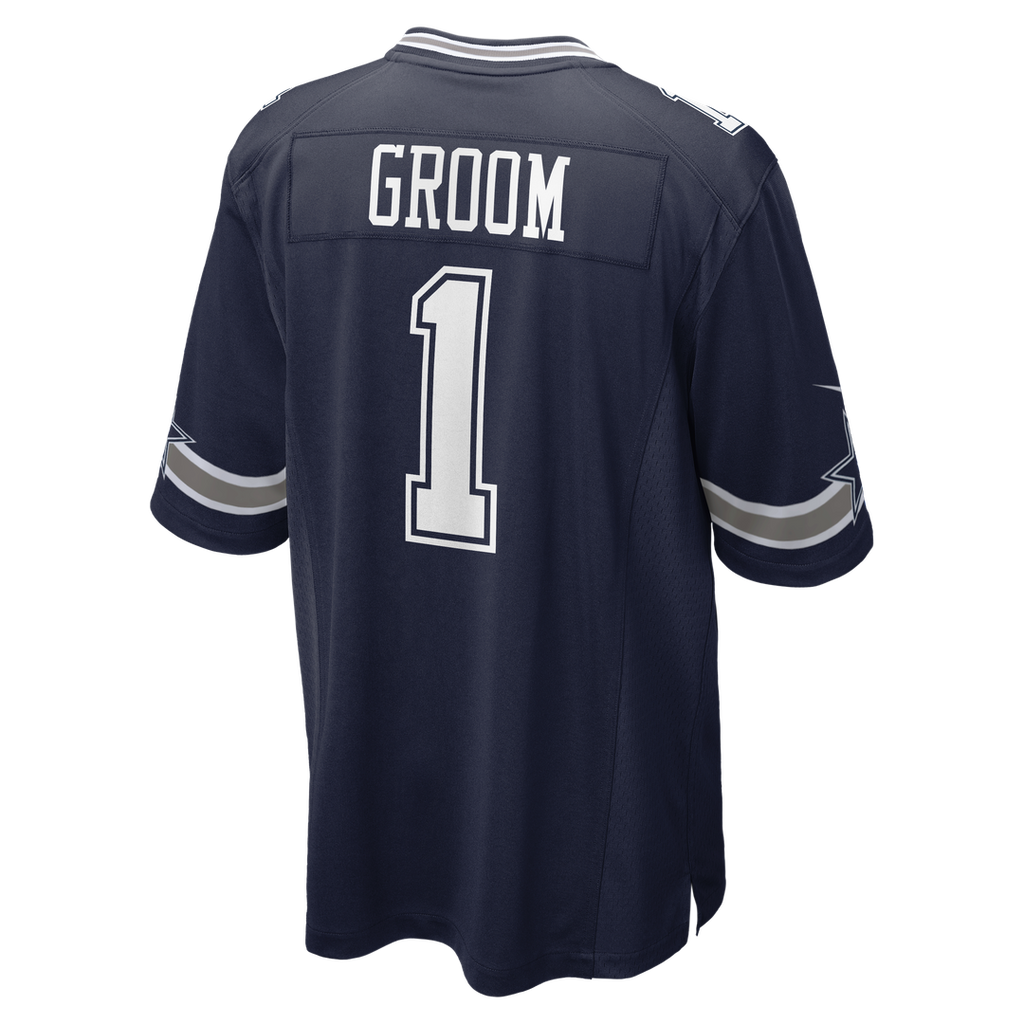 Dallas Cowboys Number 1 Groom Nike Game Jersey - Navy
