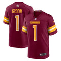 Washington Commanders Number 1 Groom Nike Game Jersey - Burgundy