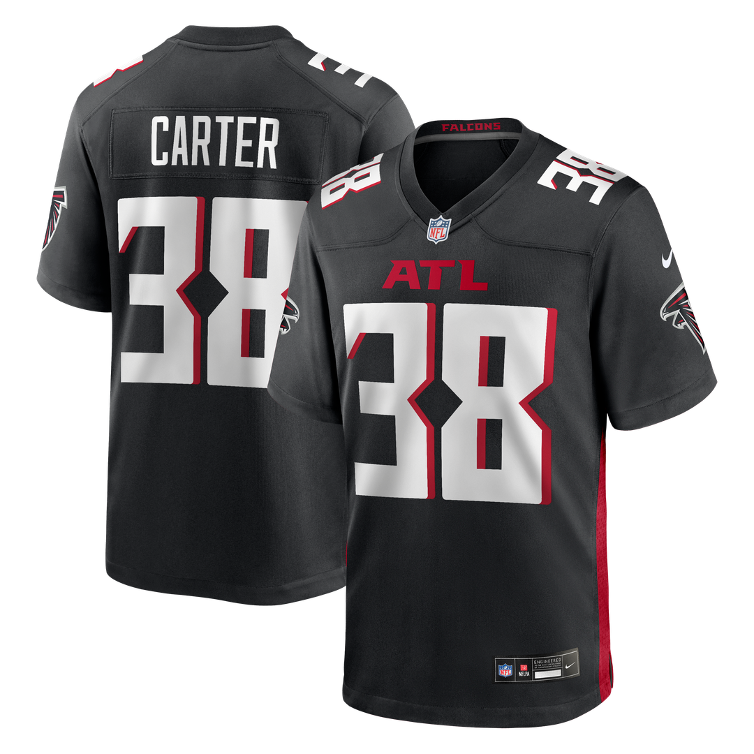 Atlanta Falcons Nathan Carter Nike Team Game Jersey - Black