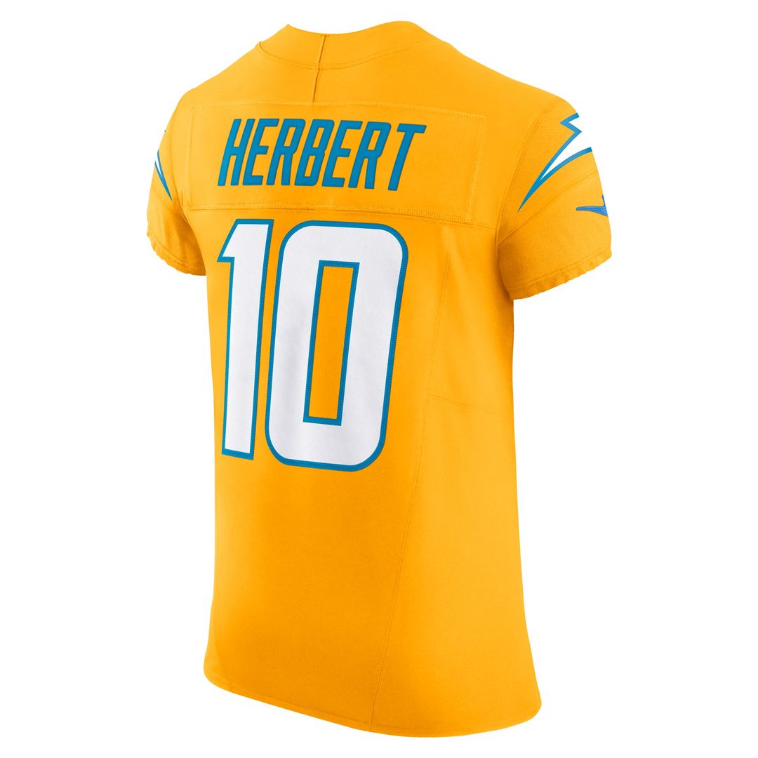 Los Angeles Chargers Justin Herbert Nike Alternate Vapor F.U.S.E. Elite Jersey - Gold